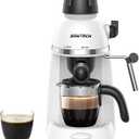 Espresso Coffee Machine Cappuccino Latte Maker 3.5 Bar 1-4 Cup with Steam Milk Frother White, CM5409-UL