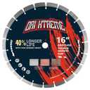 16 Inch Diamond Concrete Saw Blade, Segmented General Purpose Blade Dry/Wet Cutting Concrete, Reinforced Concrete, Masonry, Brick, Block,1"-20mm Arbor