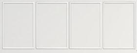 4 Set of 16" x 20" Pre-Cut Accent Wall Molding Trim Kit, Peel and Stick Premade Wainscoting Panels for Interior Decoration, Ready to Assemble Chair Rail Moulding