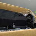 UPPAbaby Minu Duo Side-by-Side Double Stroller - Lightweight + Compact Design for Travel - Easy Fold- from Birth to Toddler - Independent Recline -James (Black/Carbon Frame/Black Leather)