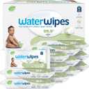 WaterWipes Plastic-Free Textured Clean, Toddler & Baby Wipes, 99.9% Water Based Wipes, Unscented & Hypoallergenic for Sensitive Skin, 60 Count (12 packs), Packaging May Vary