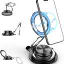Magnetic Phone Holder for Car, 360 Adjustable MagSafe Car Mount with Suction Cup, Strong Magnetic Cell Phone Holder for Dashboard Windshield, Compatible with iPhone 17/16/15/14/13/12 Series, Black