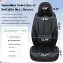 Coverado Car Seat Covers 5 Pieces, Full Set Universal Seat Covers for Cars, Waterproof Nappa Leather Auto Seat Protectors with Head Pillow, Car Interiors Fit for Most Sedans SUV Pick-up Truck, Black