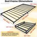 Twin Trundle Bed Frame with Steel Slats, Effortless Roll-Out Trundle Frame, Silent Locking Wheels & Quick Assembly, Space-Saving Guest, Kids, or Dorm Bed for Small Rooms, Black