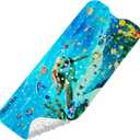 Baby Bath Mat for Tub Non Slip Kids, BPA Free Extra Long Bathtub Mat 40x16 with Drain Holes and 200 Suction Cups, Non Toxic Machine Washable Toddler Bath Mat, No Fading, Sea