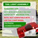 Lochnchn Halogen Tail Light W/Blind Spot Compatible with Ford F250 F350 Super Duty 2017 2018 2019 NON-LED Model Right Passenger Side Rear Taillight Assembly Replace KC3Z13404C (Module NOT Included)