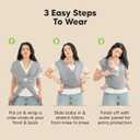 KeaBabies Baby Wrap Carrier - All in 1 Original Baby Carrier Newborn to Toddler Sling, Easy to Wear, Hands Free Bonding, Lightweight, Breathable Infant Wraps (Classic Gray)