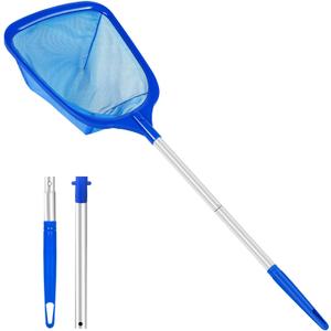 Hot Tub Pool Skimmer Net, Pond Net With 13'' Aluminum Pole, Deep Ultra Fine Mesh for Hot Tubs/Spas/fountain/Small Pools, Durable Aluminum Handle Leaf & Debris Cleaner for Above ground Inground Pool