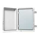 QILIPSU Waterproof Junction Box IP67 Outdoor Plastic Electrical Project Enclosure Weatherproof with Inner Door, Mounting Plate, Wall Brackets, Hinged Grey Cover 14.6"x10.6"x5.9" -D