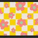 Yellow Red Flower Large Pencil Case for Girls, Pencil Pouch Pen Bag Kids | Big Capacity with Flip Top Zipper Stationery Organizer Storage Back to School Supplies for School Office College Student