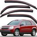 Lightronic Extra Durable Clip-on in-Channel Auto Vent Window Visor, Fits 2005-2009 Chevrolet Equinox & Pontiac Torrent, UV Protection Rain Guard, Original Wind Deflector, No-Drill, Smoke, 4-Pcs