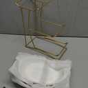 YYW 3 Tier Fruit Bowl for Kitchen Counter, White Gold Ceramic Fruit Stand for Countertop, Home Fruit Rack with Holder, Vegetable Bowl Snacks Nuts Bread Candy Storage (White)