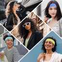 Ztomine Headbands for Women, Non Slip Soft Cotton Hair Bands with Stretchy Cloth, Ideal for Yoga, Running, Outdoor Exercise, and Sports, 16 Pcs (style12)