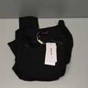 ZESICA Women's Spring Square Neck Blazers 2026 Casual Long Sleeve Button Up Work Business Fitted Blazer Jackets (Large, Black)