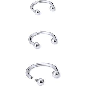 20g/18g/16g G23 Titanium Internally Threaded Nose Septum Horseshoe Hoop Earring Eyebrow Tragus Helix Daith Lip Rings Piercing Jewelry