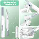 for AirPods Pro 3 Clear Case 2025, Military-Grade Shockproof, Soft TPU Highly Transparent Anti-Yellowing for AirPods Pro 3 Case with Cleaning Kit & Cute Round Buckle, Clear White