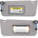 Sun Visor with Light for Honda Accord 2008-2017, Left Driver & Right Passenger Sides Gray Sunvisor Replacement 83230TA0A91ZA 83280TA0A91ZB