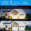 Motion Sensor Outdoor Lights,Advanced Dusk to Dawn Outdoor Lighting, Exterior Light Fixtures Wall Sconce, Modern Black Porch Light Wall Mount for Front Garage, Entryway, Bulb Included