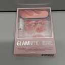 Glamnetic Press On Nails - Faded Feelings | Spring Nails | Short Almond Fake Nails with Pink Velvet Ombre Tips in a Velvet & Glossy Finish, Salon Quality | 15 Sizes - 30 Nail Kit with Glue