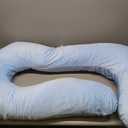 MOON PARK Pregnancy Pillows for Sleeping - U Shaped Full Body Maternity Pillow with Removable Cover - Support for Back, Legs, Belly, HIPS - 57 Inch Pregnancy Pillow for Women - Aqua