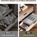 DIMJ Drawer Organizer Clothes 15 Pack - Foldable Baby Organizers and Storage & Closet Organizers for Bedroom, Closet - Nursery Organization Dresser Dividers for underwear, Sock,Bra, Belt, Tie, Beige