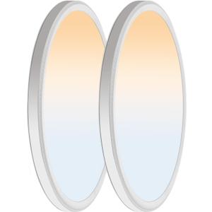 WKONCLDY 5CCT 3000k//3500k/4500k//5000k/6000k Selectable, Dimmable Led Flush Mount Ceiling Light, 20 Inch 5000LM Round Modern Flat Panel,Super Slim for Living Dining Kitchen Bedroom Room