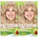 Garnier Nutrisse Ultra Crme Hair Color, Permanent Hair Dye with 100% Gray Coverage, Vegan & Cruelty-Free, 90 Light Natural Blonde (Macadamia), 2 Count