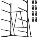 Kayak Storage Rack, Heavy Duty Freestanding Kayak Rack for Garage and Outdoor Storage, Kayak Stand Adjustable for Kayak, Canoe, Surfboard and Paddle Board, 4-Layer