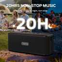Monster Shock Plus Bluetooth Speaker,Portable Speaker with 40W Loud Stereo Sound, Bluetooth 6.0,TWS Pairing, 20H Playtime,Support AUX/TF Card,IPX6 Waterproof Wireless Speakers for Outdoor,Home,Travel