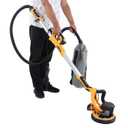 9 Inch Electric Drywall Sander withBearing, LED Light, 98.5% Dust Collection, 5 Variable Speeds, Removable 360° Rotating Sanding Disc, High Performance, 1390W Motor Power (US