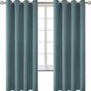 BGment Room Darkening Curtains 72 Inches Long - Grommet Thermal Insulated Drapes Window Treatment Curtains for Bedroom, 2 Panels, 52 x 72 Inch, Stone Blue
