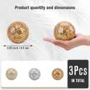 Decoration Mosaic Glass Ball 3.35 Inch Orbs Centerpiece Crack Sphere Balls 3pcs Rose Gold Silver Mix Color Bowls Fillers Home Office Table Christmas Ornament