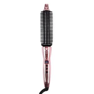 CALISTA Perfecter Pro Heated Round Brush | Lift, Volumize, and Style with No Heat Damage for Healthier-Looking Hair | 1.0" for Shoulder Length Styles | Dual Voltage & Adjustable Temp (1.0, Rose Gold)