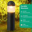 EDISHINE Low Voltage Landscape Lighting, 12V 3W 3000K Warm White, Electric Outdoor Bollard Lights with Connectors, Waterproof LED Pathway Driveway Walkway Lights Wired for Yard Garden