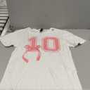 Birthday Girl Pink Coquette Bow 10 Year Old Aesthetic Girly T-Shirt, Size S