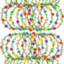 Assorted Colored Flower Crown, Wreath Headband Floral Headpiece Party Festivals, Garland Multicolor Headbands (16 PCS)