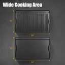 AJinTeby 2-in-1 Reversible 16 x 24 Pre-Seasoned Cast Iron Cooking Griddle for Gas Stove/Charcoal/Electric/Propane/Gas Grill, Flat Griddle Top Plate for Camping Tailgating