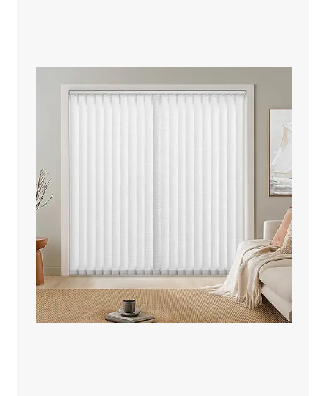 LazBlinds Light Filtering Vertical Blinds Replacement Slats – Polyester Fabric for Sliding Glass Door, Patio & Windows, 82.5"x3.5", 25 Pack, White