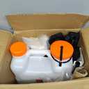 VEVOR 4 Gallon Battery Powered Backpack Sprayer with Wheeled Cart, Adjustable 0-94 PSI, 13FT Hose, 6 Nozzles, 2 Wands Included, Wide Mouth Lid for Weeding, Cleaning, Long Spray Time, White+Orange