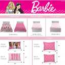 Franco Barbie Barbiecore Bedding Super Soft Comforter and Sheet Set with Sham, 7 Piece Full Size, (Official Licensed Product)