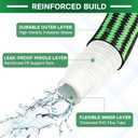 Garden Hose 100 ft Flexible Non-Expandable Water Hose Kink-Free Ultra Lightweight Leak-Proof Durable Portable Wear-Resistant Hoses Pipe with 3/4" Brass Fittings for Outdoor Yard Lawn Car Wash