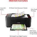 Canon PIXMA TR4720 All-in-One Wireless Printer, Home Use with Auto Document Feeder, Mobile Printing and Built-in Fax, Black