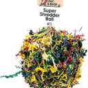 Super Shredder Ball - Bird Cage Accessories to Keep Your Bird Busy Foraging for Hidden Treasures - Non-Toxic, Easy to Install Bird Foraging Toys for Small Sized Birds - 3 Inch