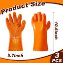 Jecery Plumbing Snake Gloves Sewer Gloves Abrasion Resistant Drain Cleaning Accessory for Men Women Plumber Tools Orange