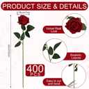 400 Pcs Fake Roses - Red Roses Artificial Flowers Bulk with Long Stems Velvet Real Look Faux Flower for DIY Bridal Bouquet Wedding Home Table Centerpieces Floral Arrangements Decor