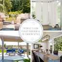 Elrene Home Fashions Matine Weatherproof Tab-Top Indoor/Outdoor Solid Color Curtain Panel for Porch, Pergola, Patio, Deck, 52W x 95L, Ivory