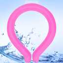 Outworks(Rose Pink) Reusable Neck Coolers for Hot Weather, Long Lasting Cooling Neck Ice Pack, Instant Cooling Refresh for Hot Flashes