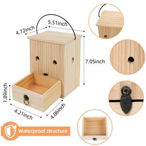 Carpenter Bee Traps for Outside 2PACK– Durable, WeatherResistant, EcoFriendly Wooden Wasp Trap for Outdoor Use