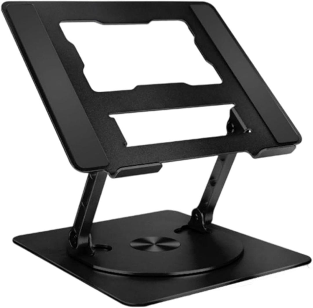 Adjustable Laptop Stand for Desk Ergonomic Laptop Risers with 360 Degree Rotating Base Foldable Notebook Computer Holder