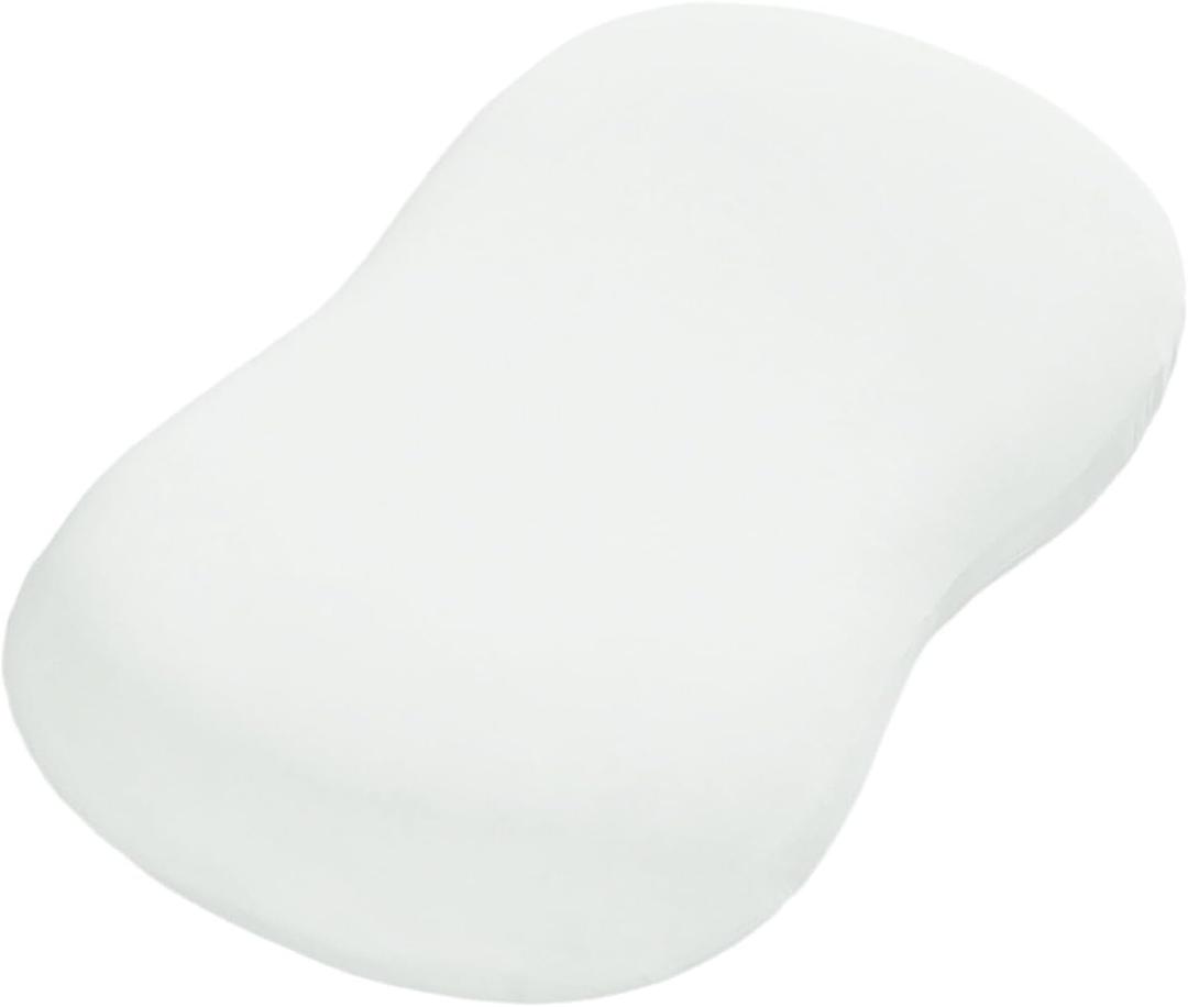 Soft Memory Foam Pillow with Ergonomic Cervical Support - Comfortable Flat Pillow for Deep Sleep, Home, Stomach Sleeper Men & Women, Includes Pillows Cover (White)